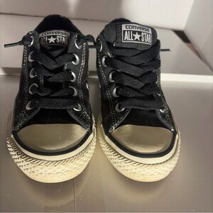 Converse Kids Black Canvas Sneakers